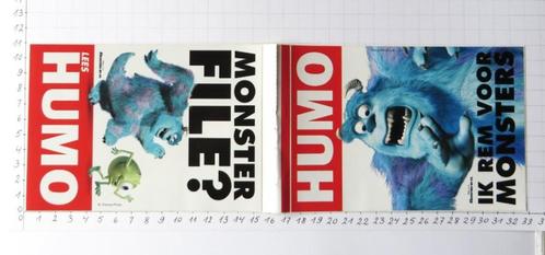 Humo stickervel Monsters, Inc – Disney / Pixar, Collections, Autocollants, Comme neuf, Bande dessinée ou Dessin animé, Enlèvement ou Envoi