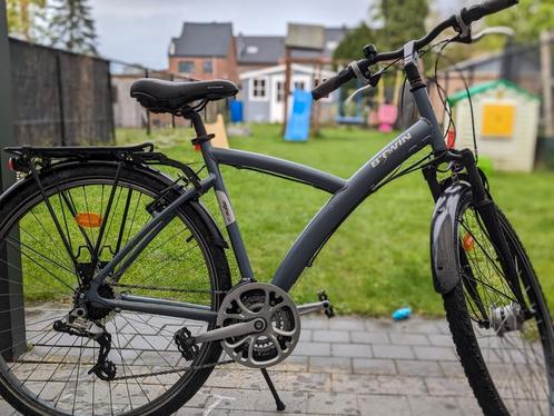 fiets + dubbele fietstas B'twin, Fietsen en Brommers, Fietsen | Bakfietsen, Gebruikt, Overige merken, Ophalen