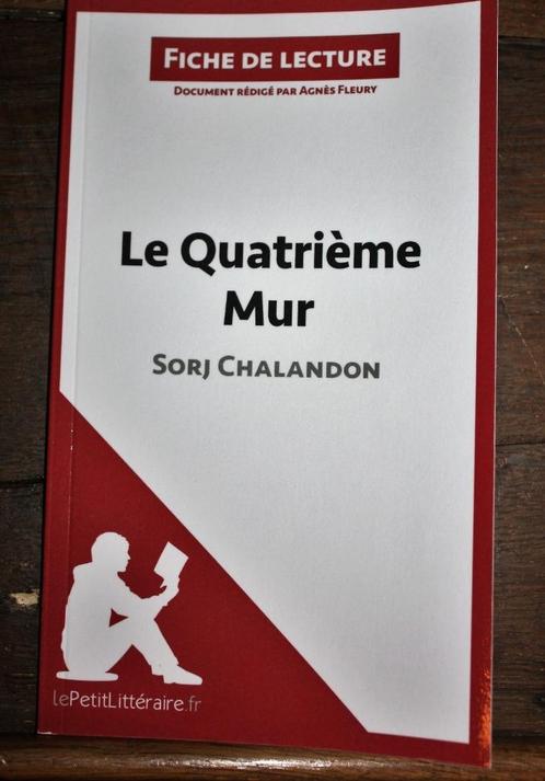 Fiche de lecture - le quatrième mur - Sorj Chalandon - neuf, Livres, Livres scolaires, Comme neuf, Français, Enlèvement ou Envoi