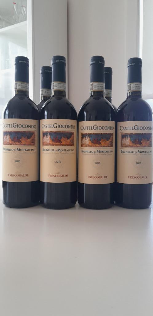Brunello Frescobaldi Tenuta CastelGiocondo 2015 & 2016, Verzamelen, Wijnen, Nieuw, Rode wijn, Italië, Vol, Ophalen