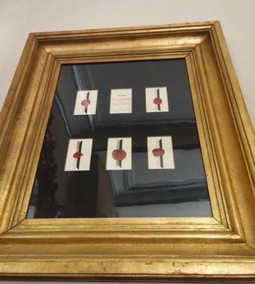 Cadre maçonnique Gerald Alderson vintage avec sceaux de cire
