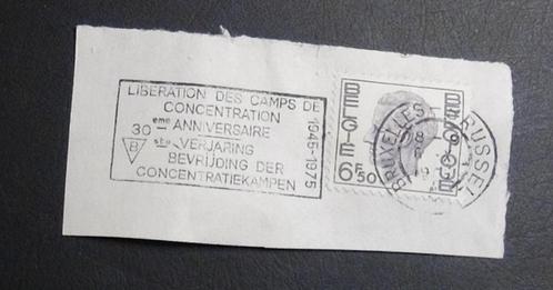 Brieffragment met afstempeling Bevrijding Concentratiekampen, Postzegels en Munten, Postzegels | Europa | België, Gestempeld, Ophalen of Verzenden