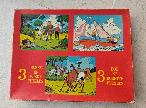 3 Suske & Wiske puzzels in 1 doos, Verzamelen, Stripfiguren, Gebruikt, Suske en Wiske, Ophalen of Verzenden