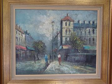 Peinture ancienne/Vue de la ville Paris/Burnett 