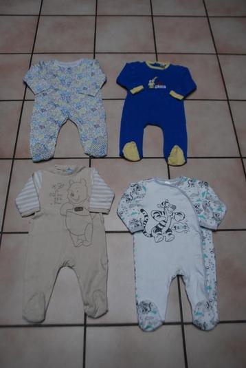 Bébé Lot de 4 pyjamas en coton T80cm ou 9/12 mois Très bon