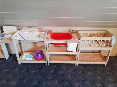 4 in 1 nieuw houten verzorgtafel,badmeubel,bed, voor baby bo, Enfants & Bébés, Jouets | Jouets en bois, Neuf, Enlèvement