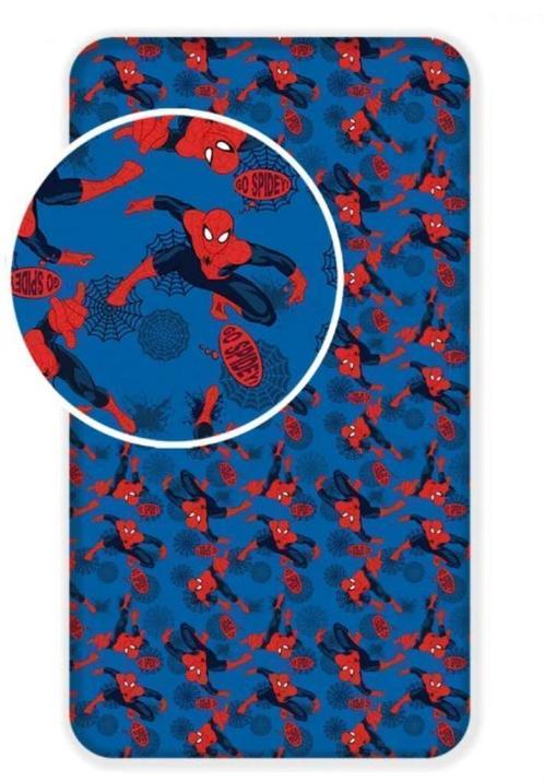 Spiderman Hoeslaken 90x200 cm - Marvel, Kinderen en Baby's, Kinderkamer | Beddengoed, Nieuw, Hoeslaken of Sloop, Blauw, Jongetje