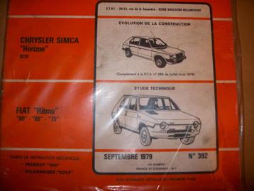revue technique fiat ritmo essence de 1978-1982