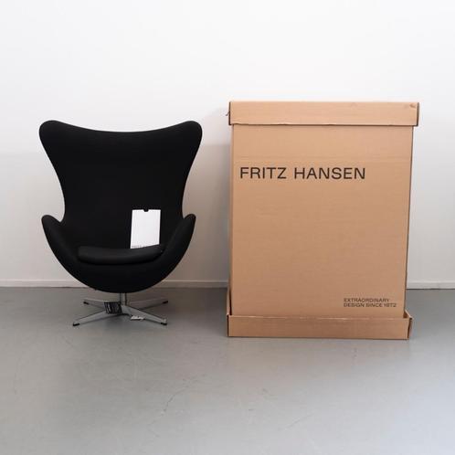 Egg Chair Zwart stof Fritz Hansen Nieuw in de doos, Huis en Inrichting, Zetels | Voetbanken en poefs, Nieuw, Stof, Ophalen of Verzenden