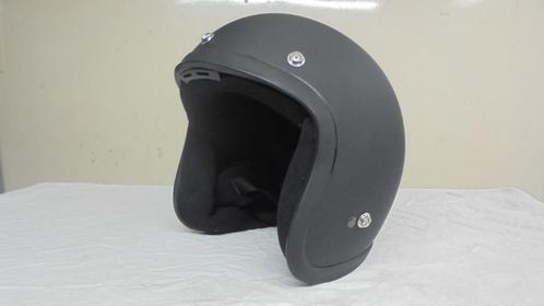open helm retro brommer 20€ maat medium zwart  open face, Fietsen en Brommers, Brommerhelmen, Medium, Ophalen of Verzenden