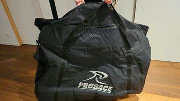 Prorace fietsreistas stalenframe met wieltjes