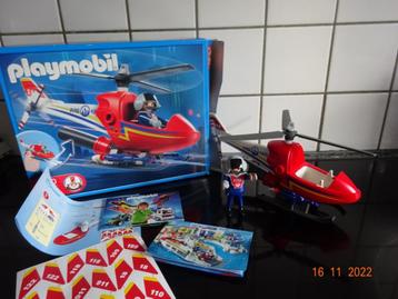 Playmobil Brandweerhelikopter - 4824*VOLLEDIG*PRIMA STAAT* 
