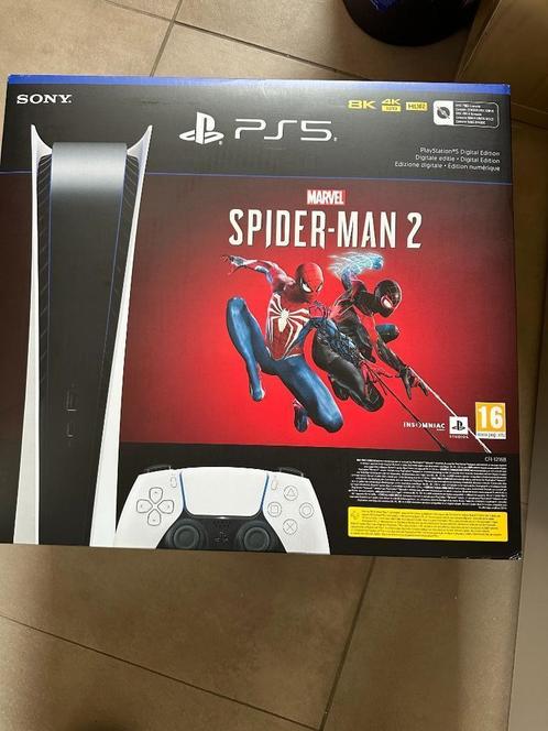 PS5 Digital Edition + Spiderman 2, Games en Spelcomputers, Games | Sony PlayStation 5, Nieuw, Ophalen
