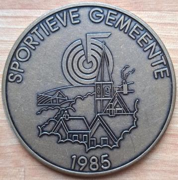 Medaille 'sportieve gemeente Bilzen 1985 Bloso  