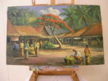 Schilderij Indonesië desa (dorp)