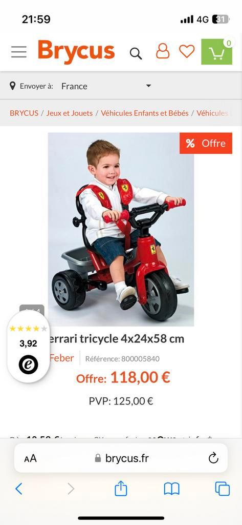 Tricycle évolutif, Vélos & Vélomoteurs, Vélos | Tricycles pour enfants, Utilisé, Tige de poussée