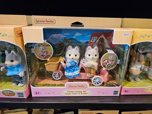 ➡️ Sylvanian Families Tandem Fiets Set Husky Zus en Broer, Kinderen en Baby's, Speelgoed | Poppen, Ophalen of Verzenden