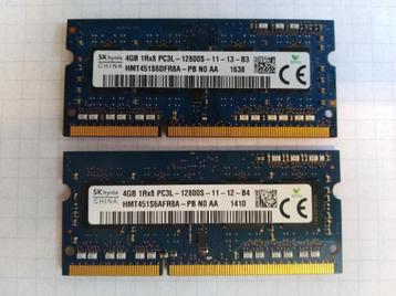 2x 4gb (8gb) So Dimm - DDR3 - 1600 Mhz - CL11