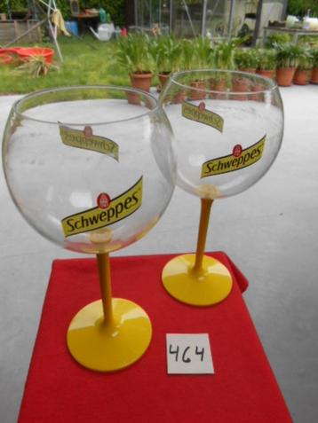 glas Schweppes kelkvoet plastik cocktailglas
