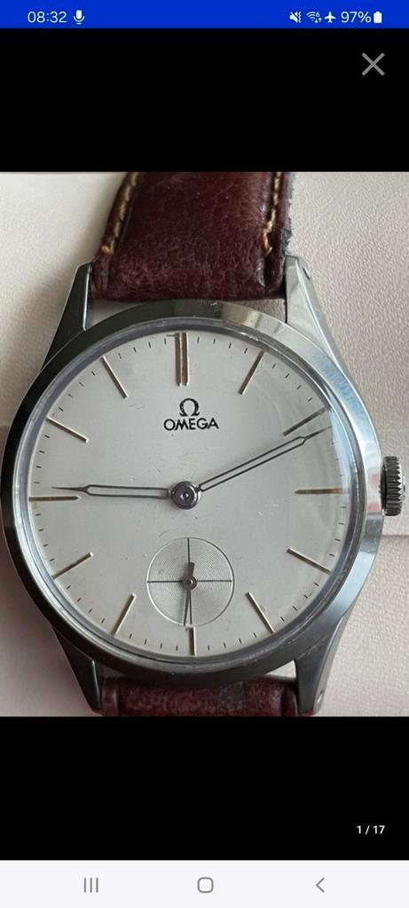 Omega 266 uit 1950, Bijoux, Sacs & Beauté, Montres | Anciennes | Antiquités, Montre-bracelet, Omega, 1930 à 1960, Enlèvement ou Envoi