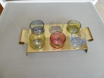 1 lot de 6 verres colorés one shot