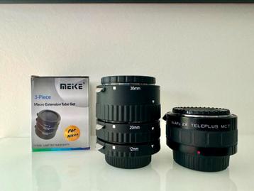 Meike tube d'extension macro plus téléconvertisseur X2 Nikon