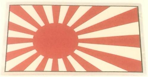 Japanse Kamikaze vlag metallic sticker #5, Motoren, Accessoires | Stickers, Verzenden