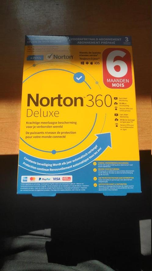 Norton 360 Deluxe 6 mois, Informatique & Logiciels, Logiciel Antivirus & Protection, Neuf, MacOS, Windows, Android, iOS, Enlèvement ou Envoi
