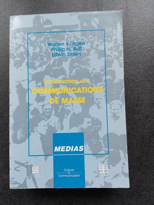 Introduction aux communications de masse De Boeck 1989, Livres, Livres scolaires, Comme neuf, Sciences sociales, Autres niveaux