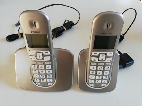 Téléphones Philips XL390 DUO/QUAD DECT, Télécoms, Téléphones fixes | Combinés & sans fil, Comme neuf, 4 combinés ou plus, Enlèvement