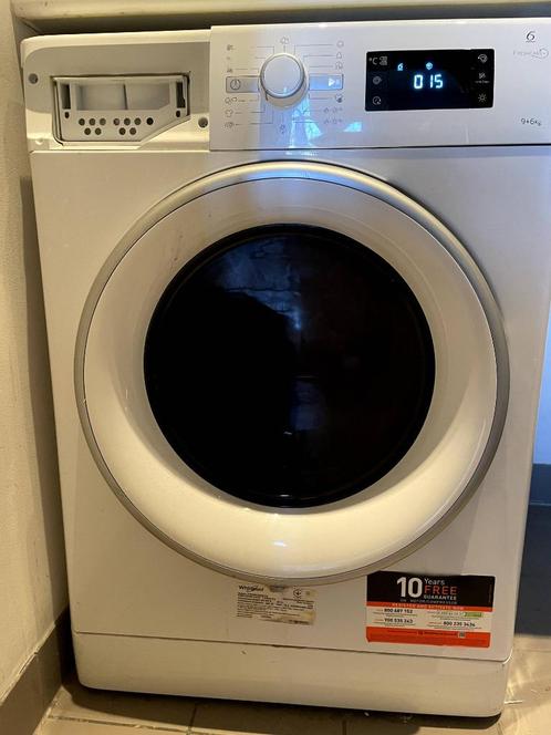 Whirpool - Machine à laver et sèhce linge / 2 en 1, Electroménager, Lave-linges séchants, Utilisé, 8 à 10 kg, 85 à 90 cm, Enlèvement
