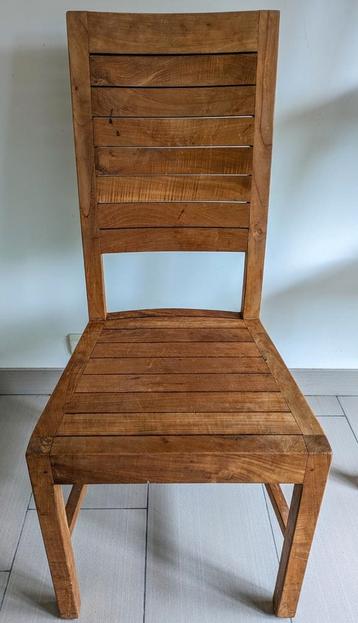 4 houten (teak) stoelen