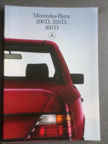 Brochure pour la Mercedes W124 200 250 300D 08-1985