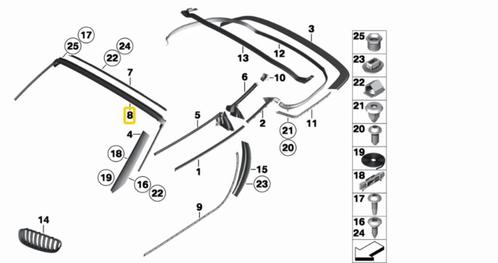 VOORRUIT RUBBER BMW Z4 E89 OE 51767192294, Autos : Pièces & Accessoires, Vitres & Accessoires, BMW, Neuf, Enlèvement ou Envoi