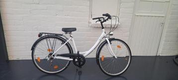 Witte dames en of meisjesfiets 28 inch