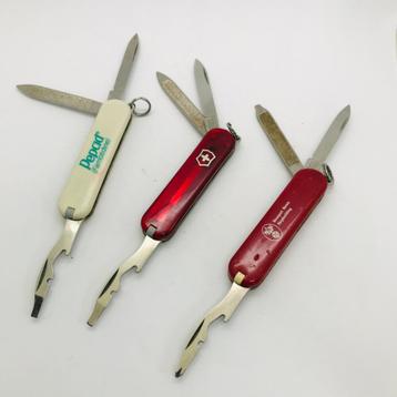 SET 3x Victorinox Rally SD RED White Swiss Army knife USED (