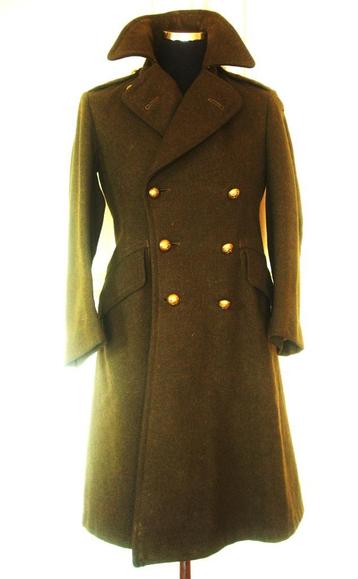 Lourd manteau capote "België" fabrication canadienne de 1940