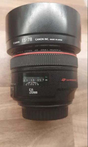 Canon EF 50mm 1:1.2 lens objectief f/1.2L USM