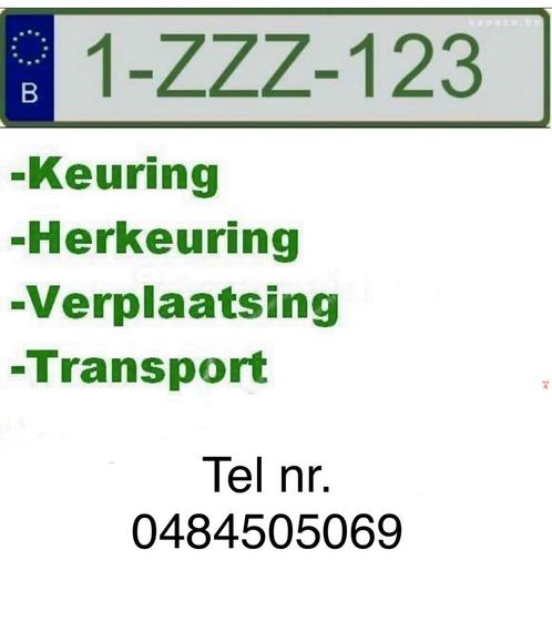 Z platen autokeuring-herkeuring - transport - verplaatsing, Services & Professionnels, Services Autre