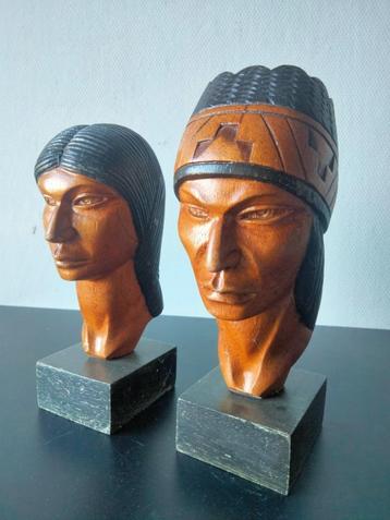 1960s 70s vintage native American houten beeldjes kunst