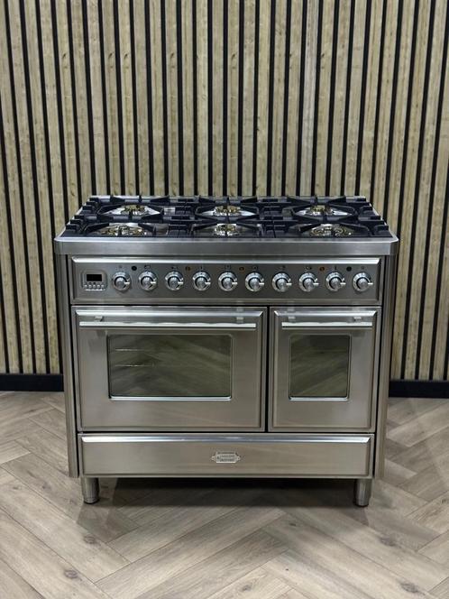 Luxe Boretti Majestic Inox 100cm Gas Dubbele Oven, Electroménager, Cuisinières, 5 zones de cuisson ou plus, Enlèvement ou Envoi