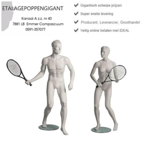 Etalagepoppen / Mannequins Nieuw in Tennis Houding EPG, Sports & Fitness, Tennis, Neuf, Autres types, Autres marques, Enlèvement ou Envoi