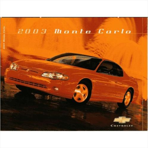 Chevrolet Monte Carlo Brochure 2003 #1 Engels, Livres, Autos | Brochures & Magazines, Utilisé, Chevrolet, Enlèvement ou Envoi