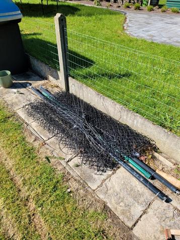 Zwarte tuindraad afscheiding ongeveer 4meter