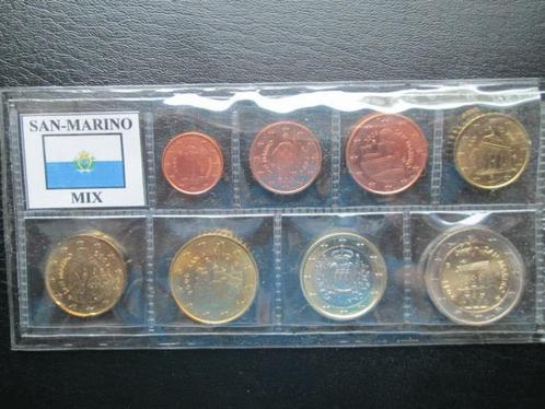 San Marino 1c tot 2 euro (mix jaartallen), Timbres & Monnaies, Monnaies | Europe | Monnaies euro, Série, Autres valeurs, Saint-Marin