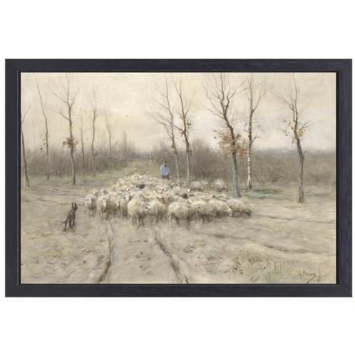 Troupeau de moutons dans la lande près de Laren - Anton Mauv, Maison & Meubles, Accessoires pour la Maison | Décorations murale