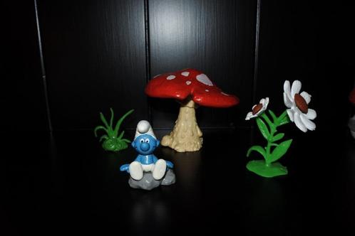 Smurfen Playset 40060 Witte Bloemen compleet, Verzamelen, Smurfen, Zo goed als nieuw, Huisje of Attribuut, Overige Smurfen, Verzenden