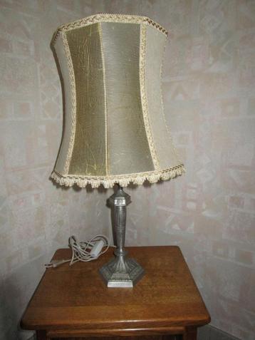 Lampadaire lampe de table avec base en étain (vintage '70) -