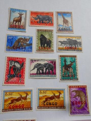 collection de timbres du Congo belge à partir de 1928