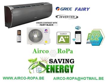 GREE FAIRY BLACK INVERTER WARMTEPOMP WIFI R32 2.5KW- 7KW